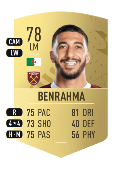 Saïd Benrahma Common 78 OVR