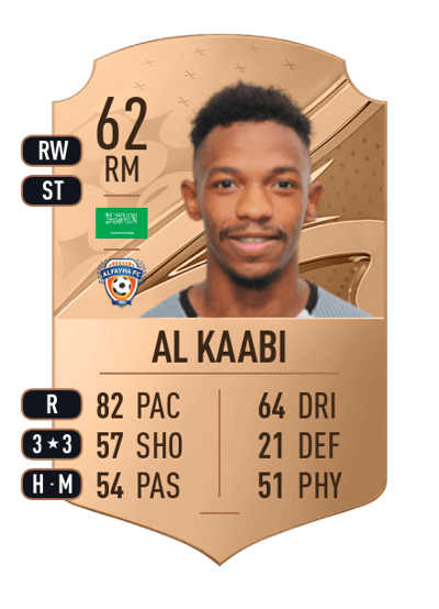 Khaled Al Kaabi Rare 62 OVR