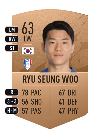 Ryu Seung Woo Common 63 OVR