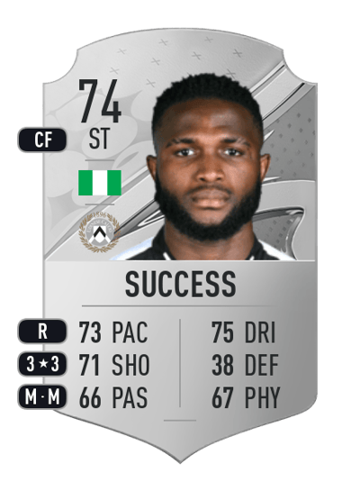 Isaac Success Rare 74 OVR