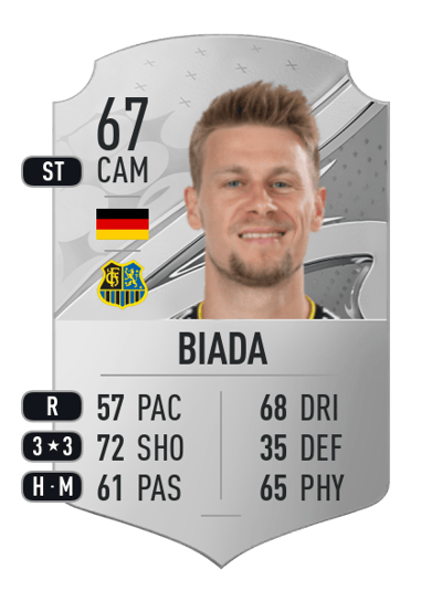 Julius Biada Rare 67 OVR