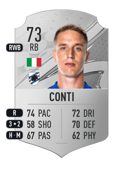 Andrea Conti Rare 73 OVR