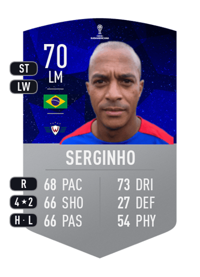 Serginho CONMEBOL SUDAMERICANA 70 OVR