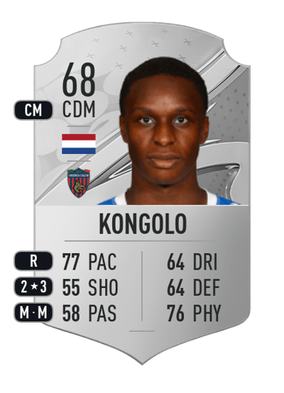 Rodney Kongolo Rare 68 OVR