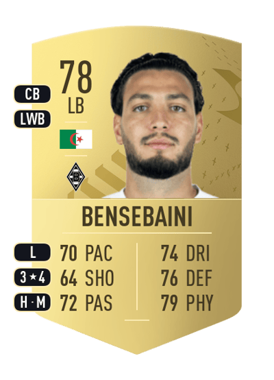Ramy Bensebaini Common 78 OVR