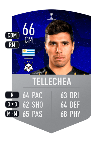 Emiliano Tellechea CONMEBOL SUDAMERICANA 66 OVR