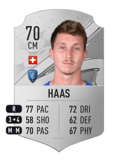 Nicolas Haas Rare 70 OVR