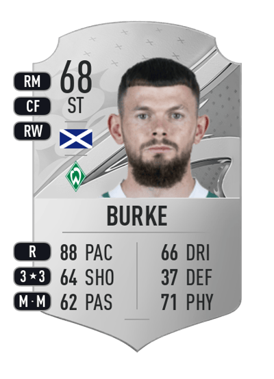 Oliver Burke Rare 68 OVR