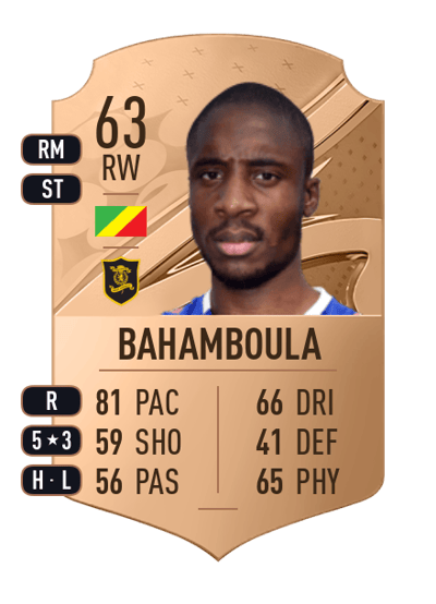 Dylan Bahamboula Rare 63 OVR