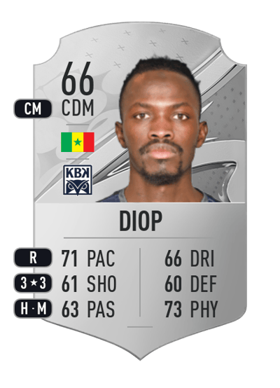 Amidou Diop Rare 66 OVR