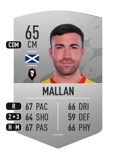 Stevie Mallan Common 65 OVR