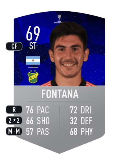 Agustín Fontana CONMEBOL SUDAMERICANA 69 OVR