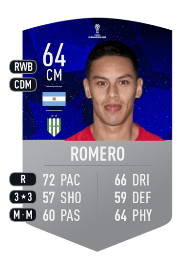 Matías Romero CONMEBOL SUDAMERICANA 64 OVR