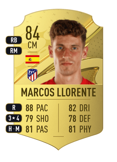 Marcos Llorente Rare 84 OVR