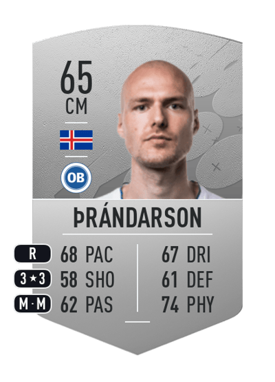 Aron Elís Þrándarson Common 65 OVR