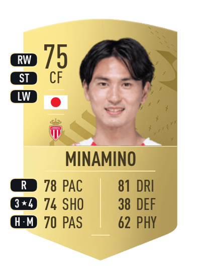 Takumi Minamino Common 75 OVR