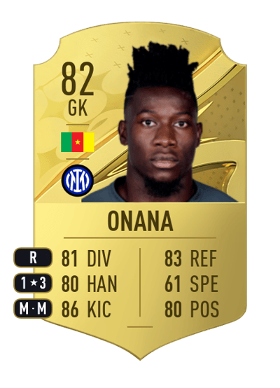 André Onana Rare 82 OVR