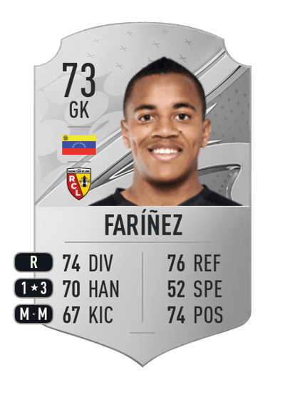 Wuilker Faríñez Rare 73 OVR