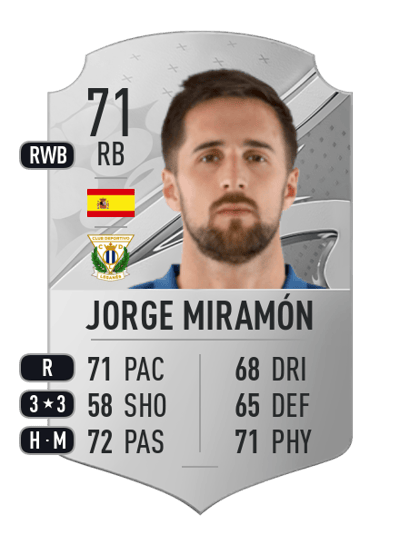 Jorge Miramón Rare 71 OVR