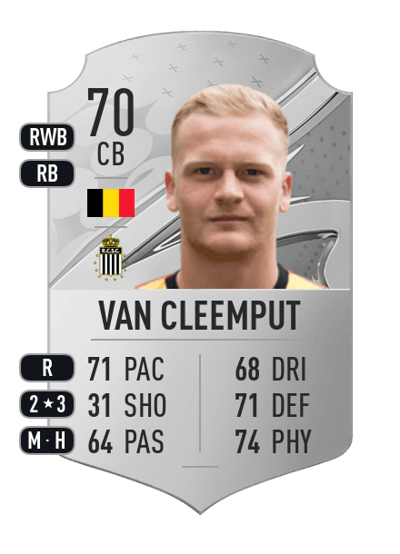 Jules Van Cleemput Rare 70 OVR