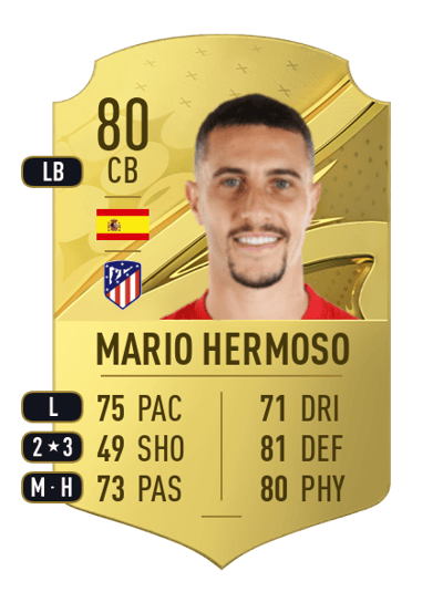 Mario Hermoso Rare 80 OVR