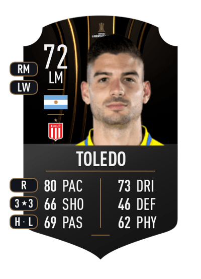 Hernán Toledo CONMEBOL LIBERTADORES 72 OVR