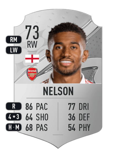 Reiss Nelson Rare 73 OVR
