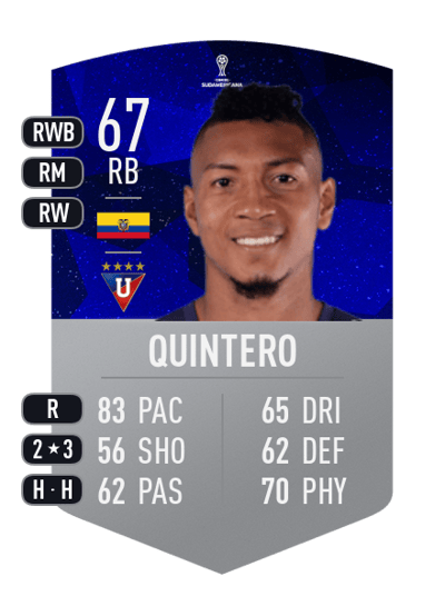 José Quintero CONMEBOL SUDAMERICANA 67 OVR
