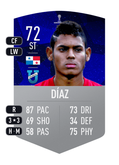 Ismael Díaz CONMEBOL SUDAMERICANA 72 OVR