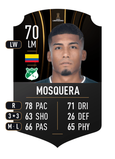 Santiago Mosquera CONMEBOL LIBERTADORES 70 OVR