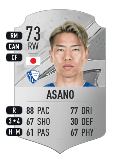 Takuma Asano Rare 73 OVR