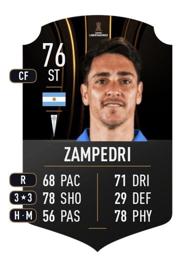 Fernando Zampedri CONMEBOL LIBERTADORES 76 OVR