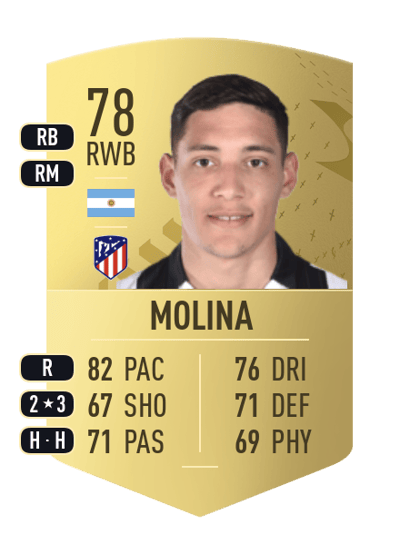 Nahuel Molina Common 78 OVR