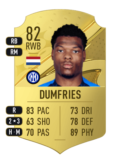 Denzel Dumfries Rare 82 OVR