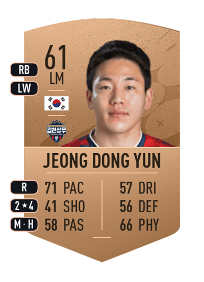 Jeong Dong Yun Common 61 OVR