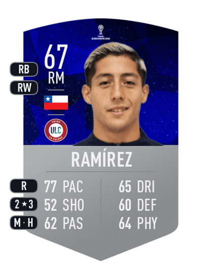 Simón Ramírez CONMEBOL SUDAMERICANA 67 OVR