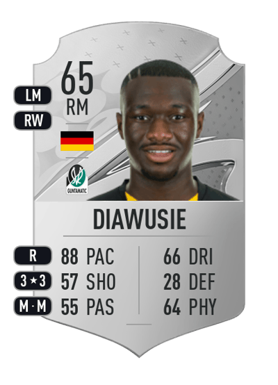 Agyemang Diawusie Rare 65 OVR