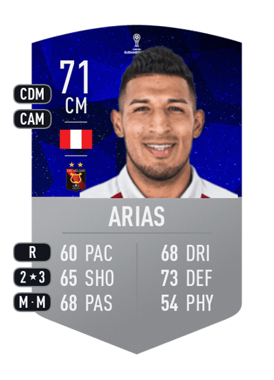 Alexis Arias CONMEBOL SUDAMERICANA 71 OVR