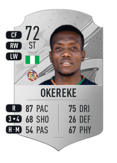David Okereke Rare 72 OVR