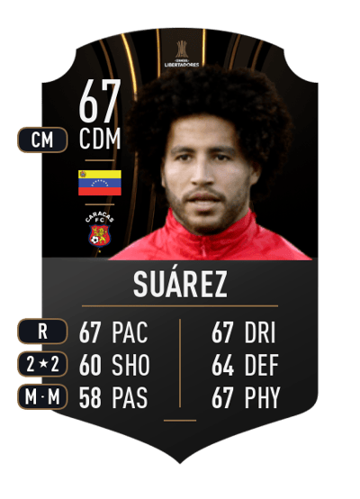 Carlos Suárez CONMEBOL LIBERTADORES 67 OVR