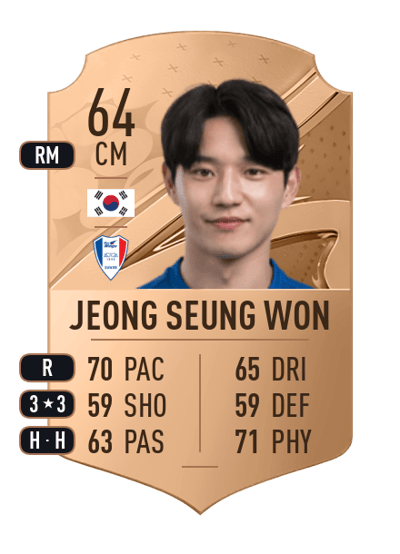 Jeong Seung Won Rare 64 OVR