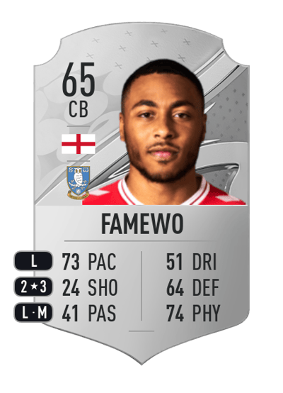 Akin Famewo Rare 65 OVR