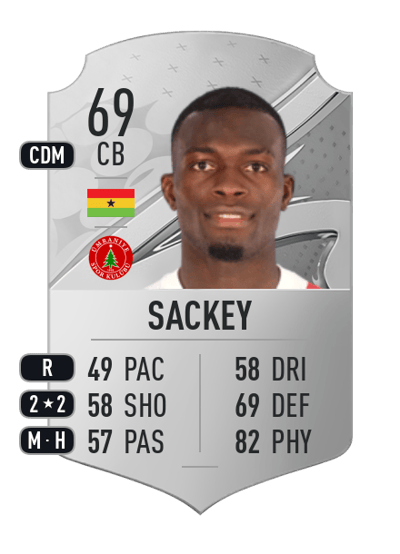 Isaac Sackey Rare 69 OVR
