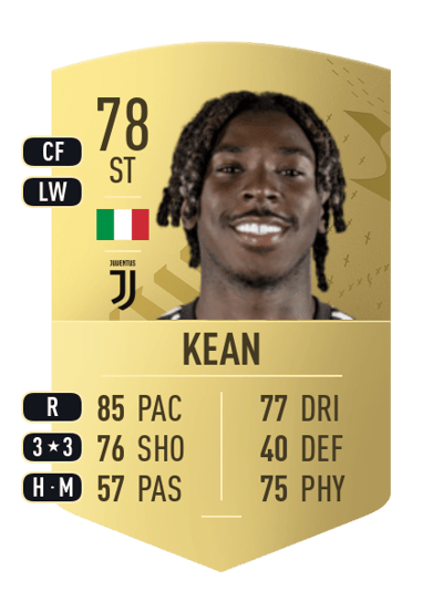 Moise Kean Common 78 OVR