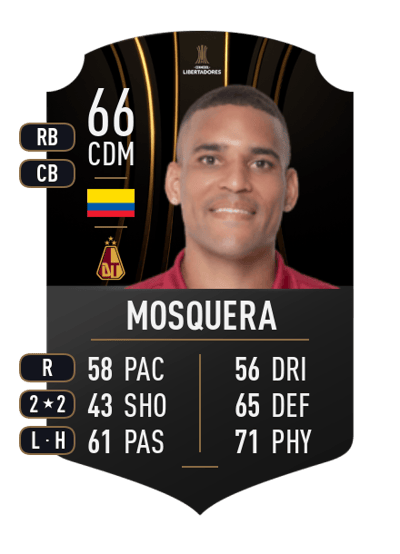 Fabián Mosquera CONMEBOL LIBERTADORES 66 OVR