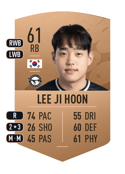 Lee Ji Hoon Common 61 OVR