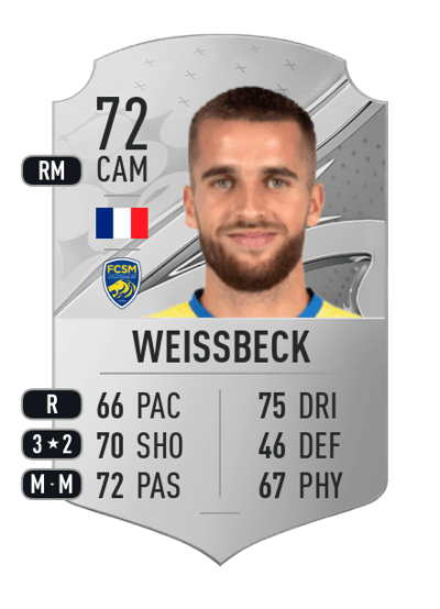 Gaëtan Weissbeck Rare 72 OVR