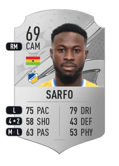 Kingsley Sarfo Rare 69 OVR