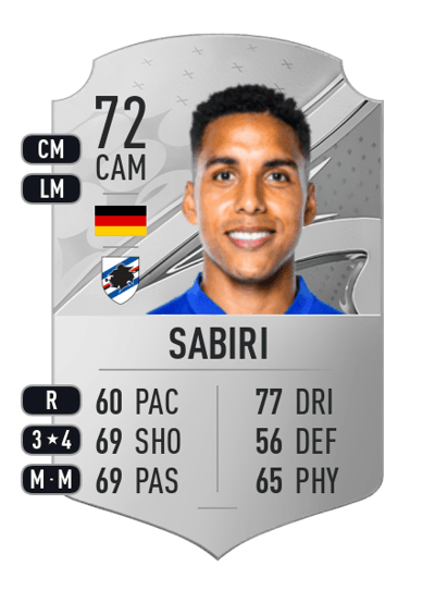 Abdelhamid Sabiri Rare 72 OVR