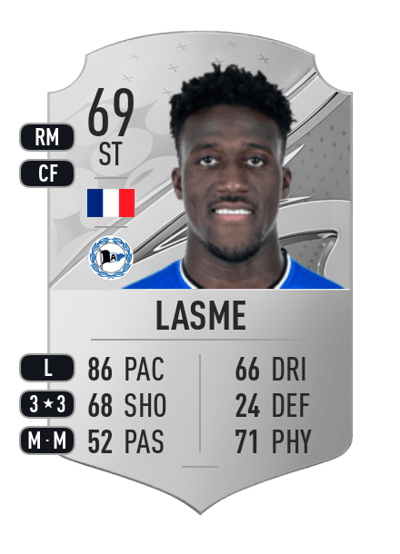 Bryan Lasme Rare 69 OVR